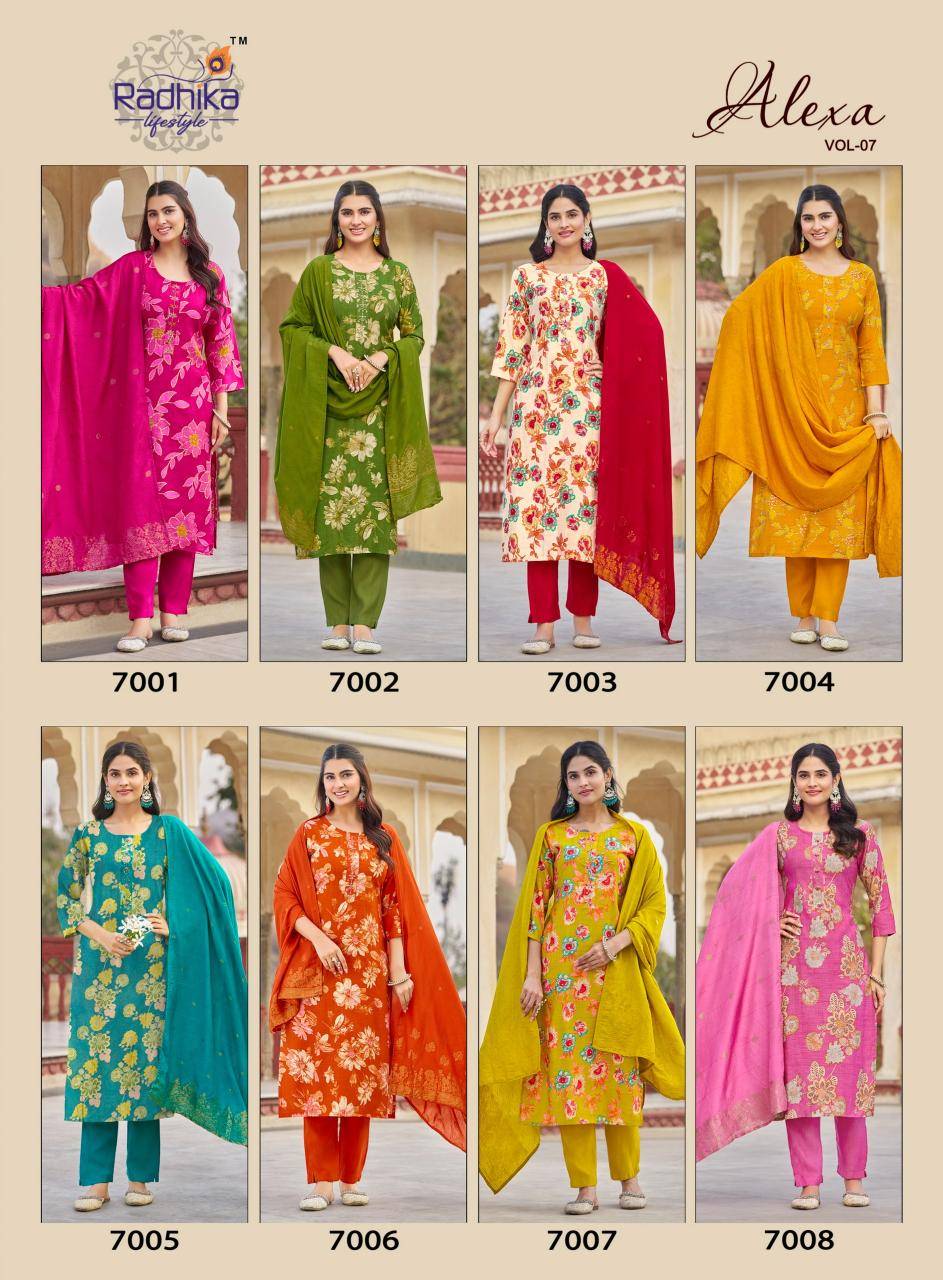 Radhika lifestyle alexa vol-7 Affordable Kurtis in Ahmedabad